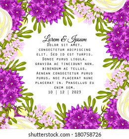 Wedding invitation cards with floral elements.
