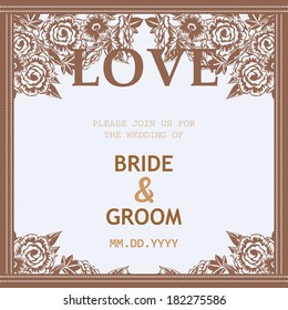 Wedding invitation cards with floral elements.