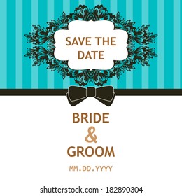 Wedding invitation cards with floral elements.