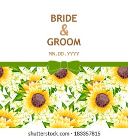Wedding invitation cards with floral elements. Wedding invitation cards with floral elements.