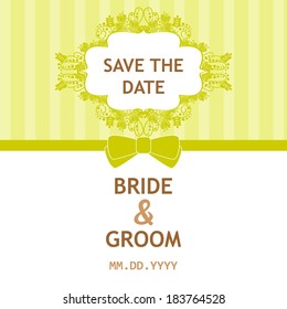 Wedding invitation cards with floral elements.
