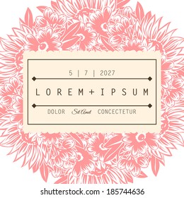 Wedding invitation cards with floral elements.