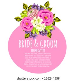 Wedding invitation cards with floral elements.