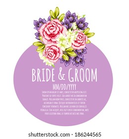 Wedding invitation cards with floral elements.