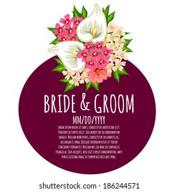 Wedding invitation cards with floral elements.
