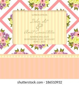 Wedding invitation cards with floral elements.