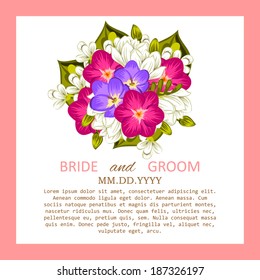 Wedding invitation cards with floral elements.