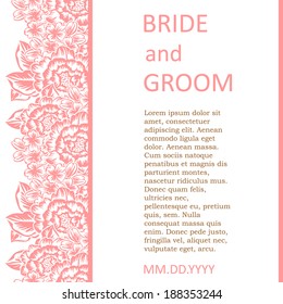 Wedding invitation cards with floral elements.