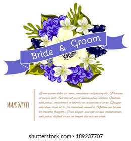 Wedding invitation cards with floral elements.