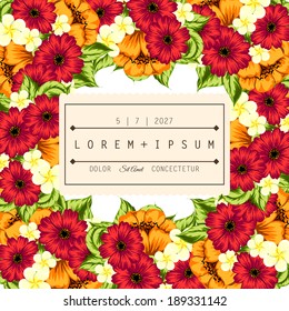 Wedding invitation cards with floral elements.