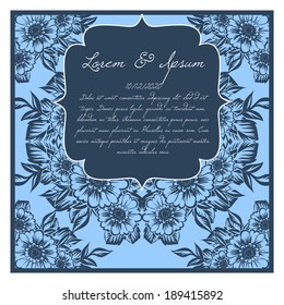 Wedding invitation cards with floral elements.