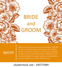 Wedding invitation cards with floral elements.