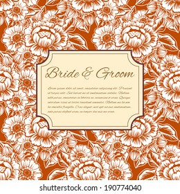 Wedding invitation cards with floral elements.