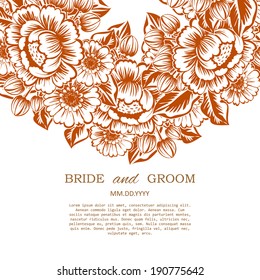Wedding invitation cards with floral elements.