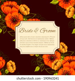 Wedding invitation cards with floral elements.