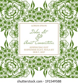 Wedding invitation cards with floral elements.