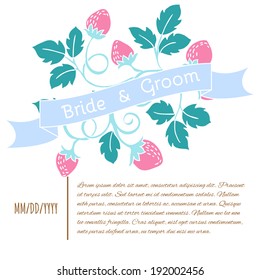 Wedding invitation cards with floral elements.