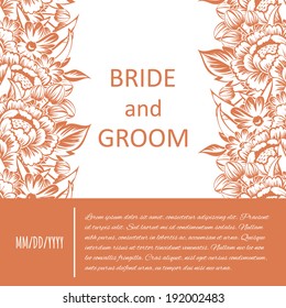 Wedding invitation cards with floral elements.