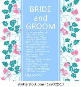 Wedding invitation cards with floral elements.