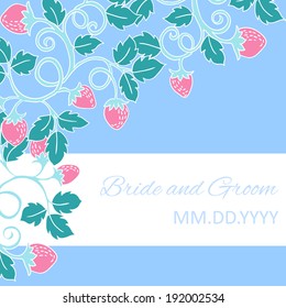 Wedding invitation cards with floral elements.