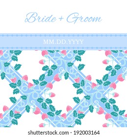 Wedding invitation cards with floral elements.