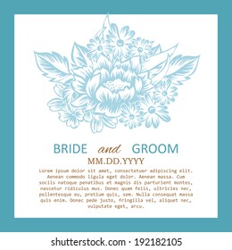 Wedding invitation cards with floral elements.