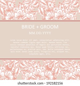 Wedding invitation cards with floral elements.