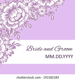 Wedding invitation cards with floral elements.