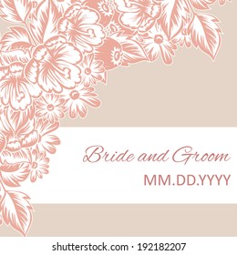 Wedding invitation cards with floral elements.