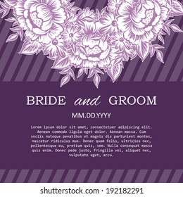 Wedding invitation cards with floral elements.