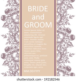 Wedding invitation cards with floral elements.