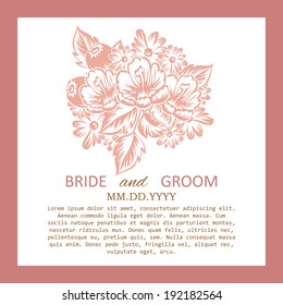 Wedding invitation cards with floral elements.
