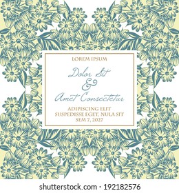 Wedding invitation cards with floral elements.