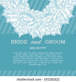 Wedding invitation cards with floral elements.