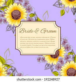 Wedding invitation cards with floral elements.