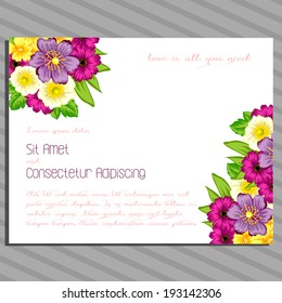 Wedding invitation cards with floral elements.