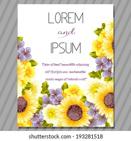 Wedding invitation cards with floral elements.