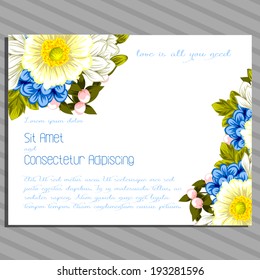 Wedding invitation cards with floral elements.