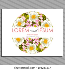Wedding invitation cards with floral elements.