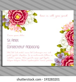 Wedding invitation cards with floral elements.