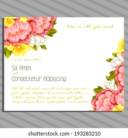 Wedding invitation cards with floral elements.