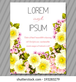 Wedding invitation cards with floral elements.