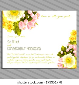 Wedding invitation cards with floral elements.