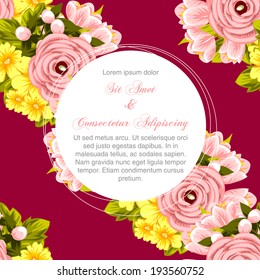 Wedding invitation cards with floral elements.