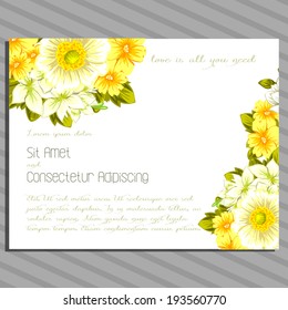Wedding invitation cards with floral elements.