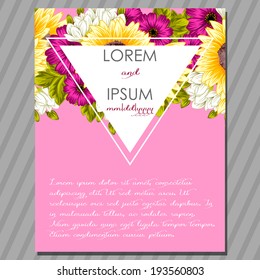 Wedding invitation cards with floral elements.
