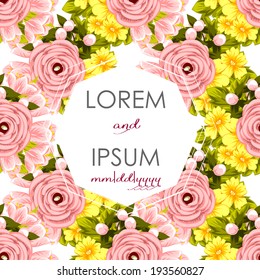 Wedding invitation cards with floral elements.