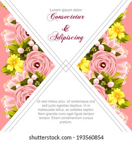 Wedding invitation cards with floral elements.