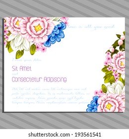 Wedding invitation cards with floral elements.