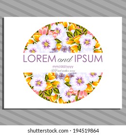 Wedding invitation cards with floral elements.